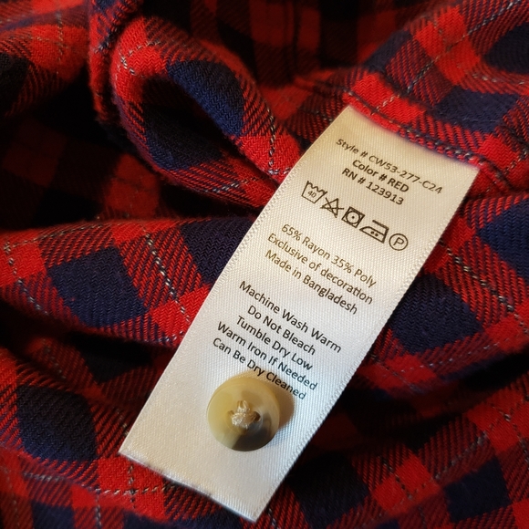 Red Plaid Button-down - Picture 10 of 10